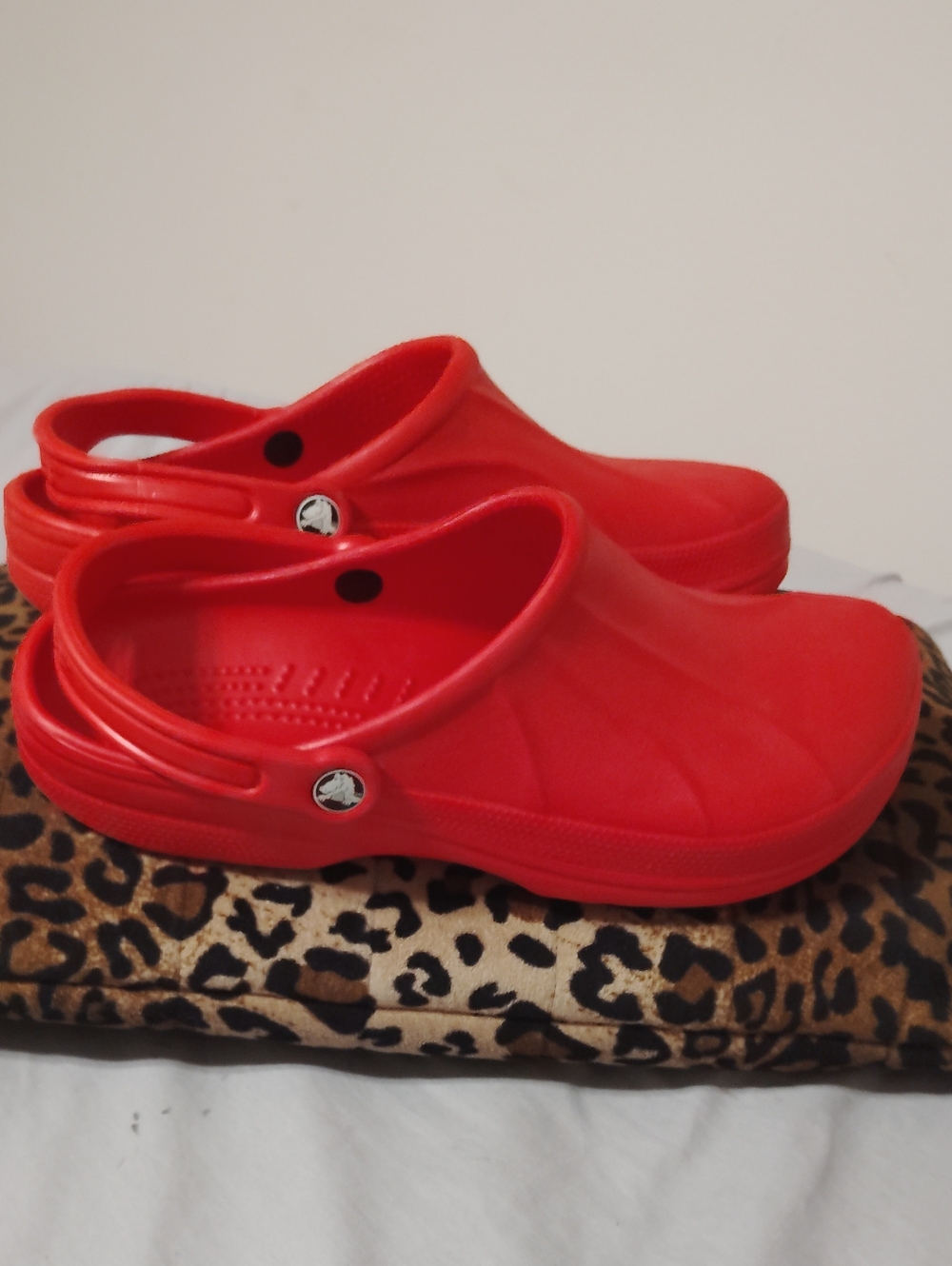 CROCS Red Classic Clog-Style Sandals
